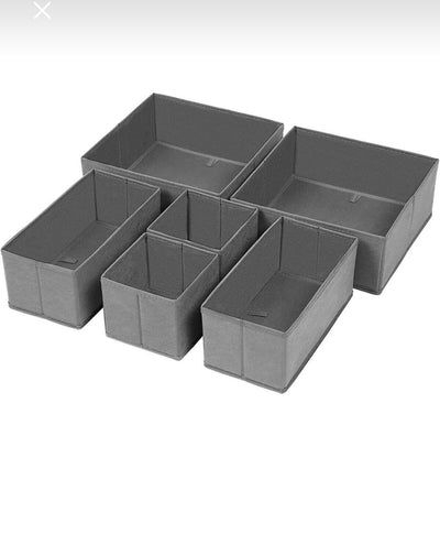 6-Piece Drawer Cabinet Organizer Box