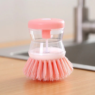 Soap Dispenser Brush for Cleaning Plates, Steel Pots & Pans, Dishwasher Brush
