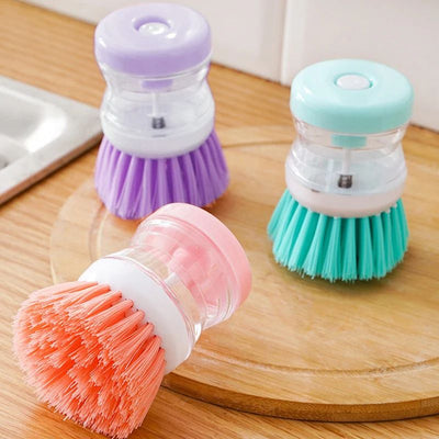 Soap Dispenser Brush for Cleaning Plates, Steel Pots & Pans, Dishwasher Brush