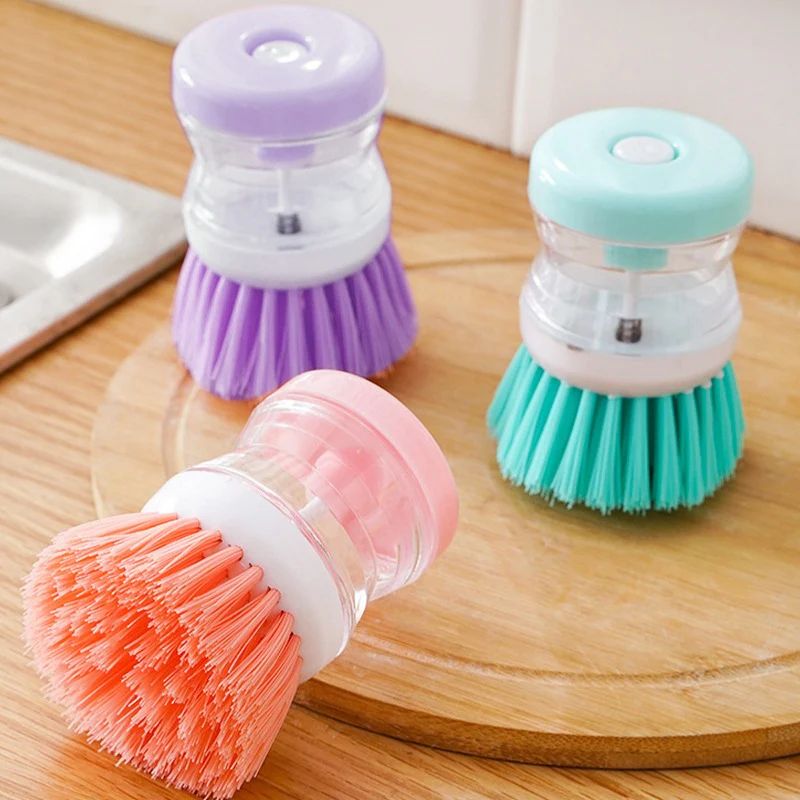 Soap Dispenser Brush for Cleaning Plates, Steel Pots & Pans, Dishwasher Brush