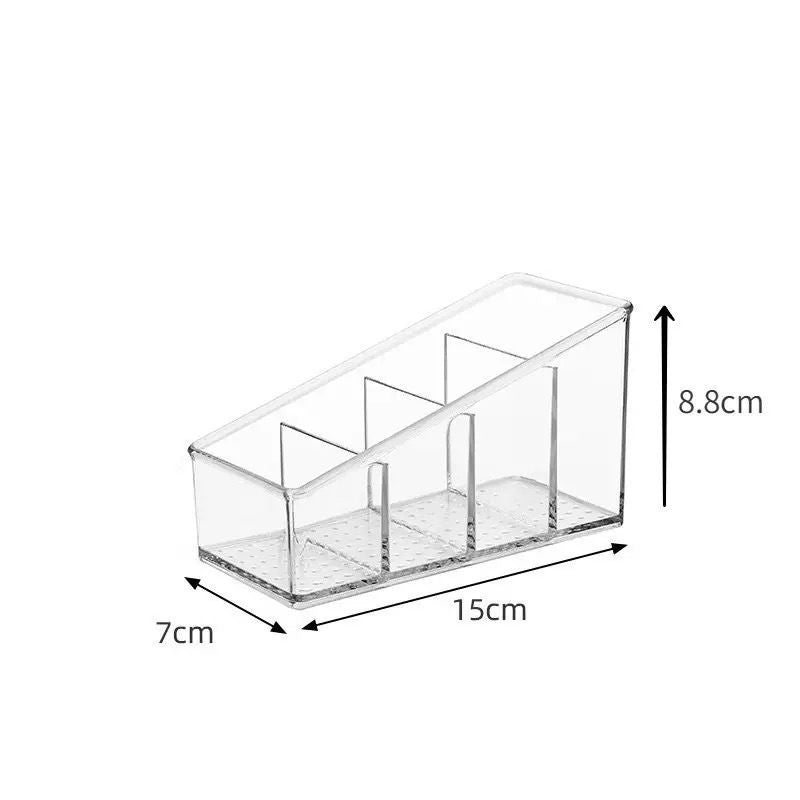 Clear 4-Compartment Acrylic Desktop & Drawer Organizer