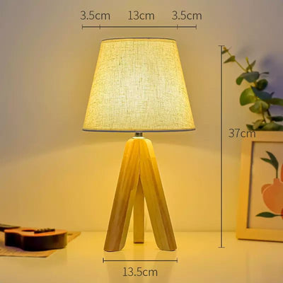 Tripod Table Lamp with Natural Linen Shade