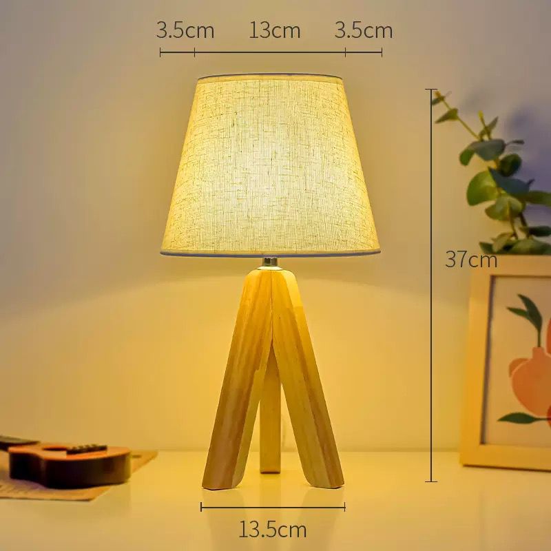 Tripod Table Lamp with Natural Linen Shade