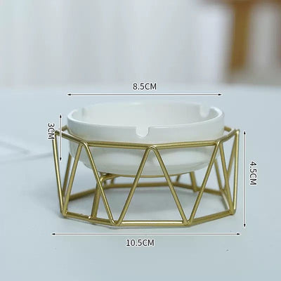 Designer Ashtrays Handcraft Golden