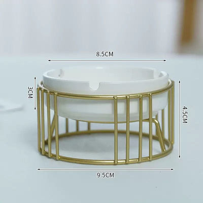 Designer Ashtrays Handcraft Golden