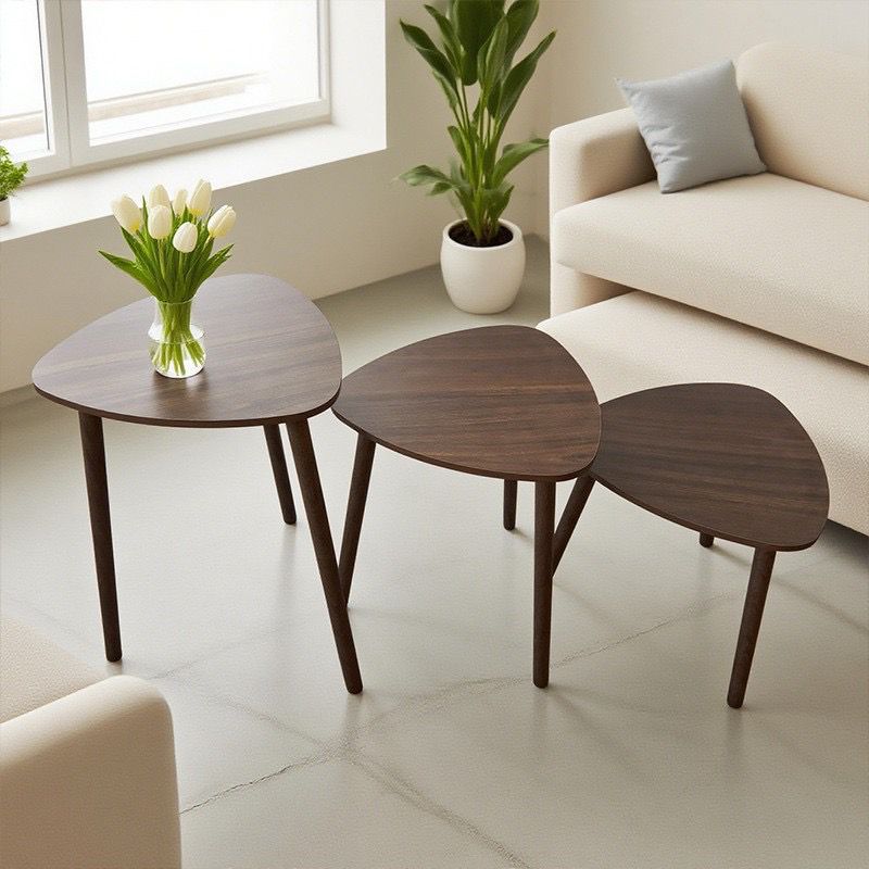 Modern Oval Nesting Side Tables – Set of 3