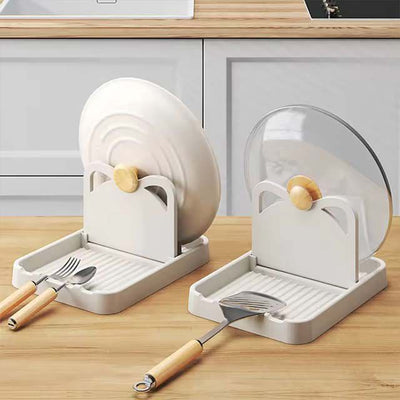 Multifunctional Vertical Lid and Utensil Rest with Drip Tray