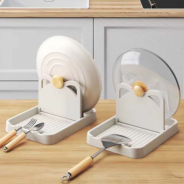 Multifunctional Vertical Lid and Utensil Rest with Drip Tray