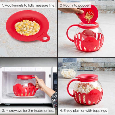 Micro-Pop Glass Microwave Popcorn Popper