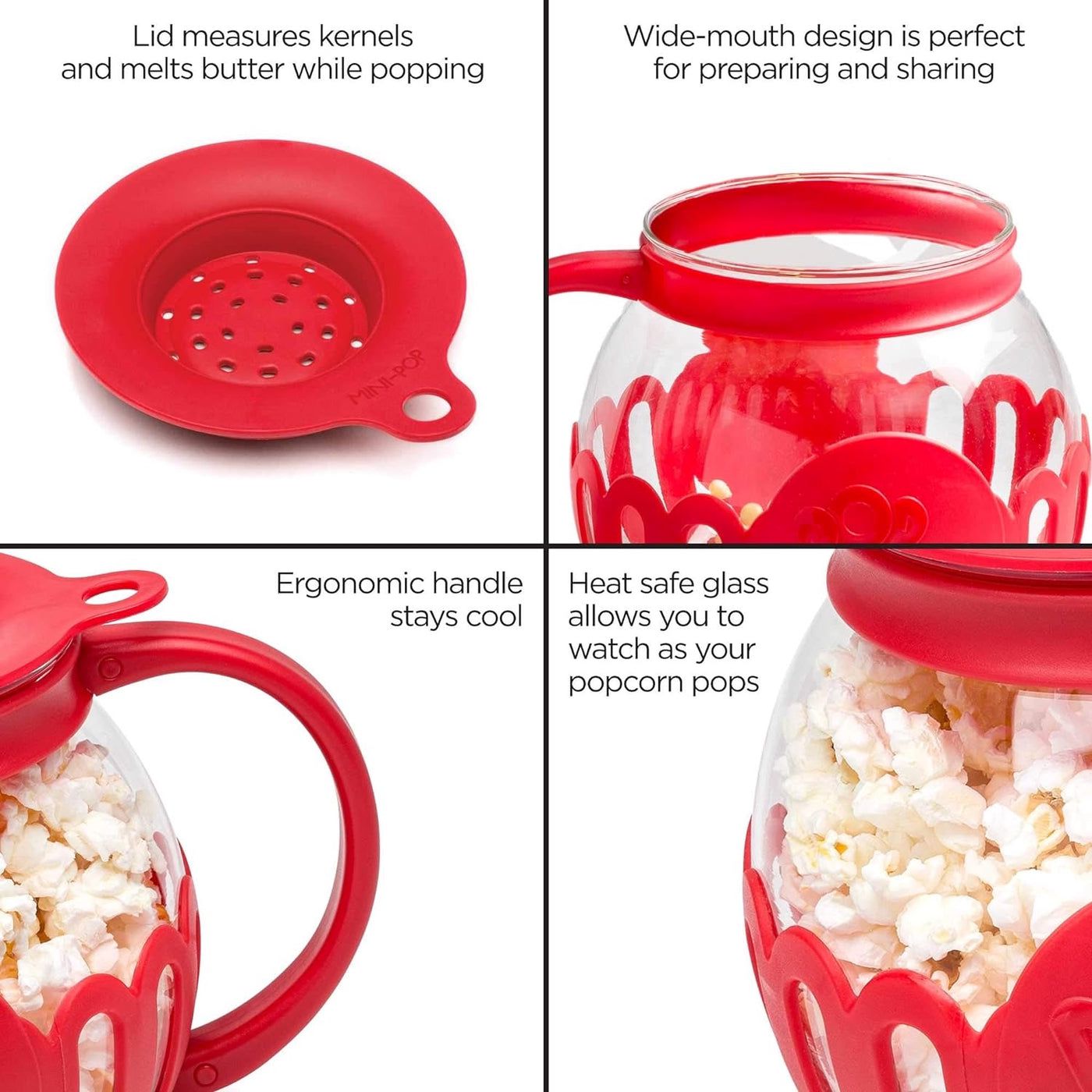 Micro-Pop Glass Microwave Popcorn Popper