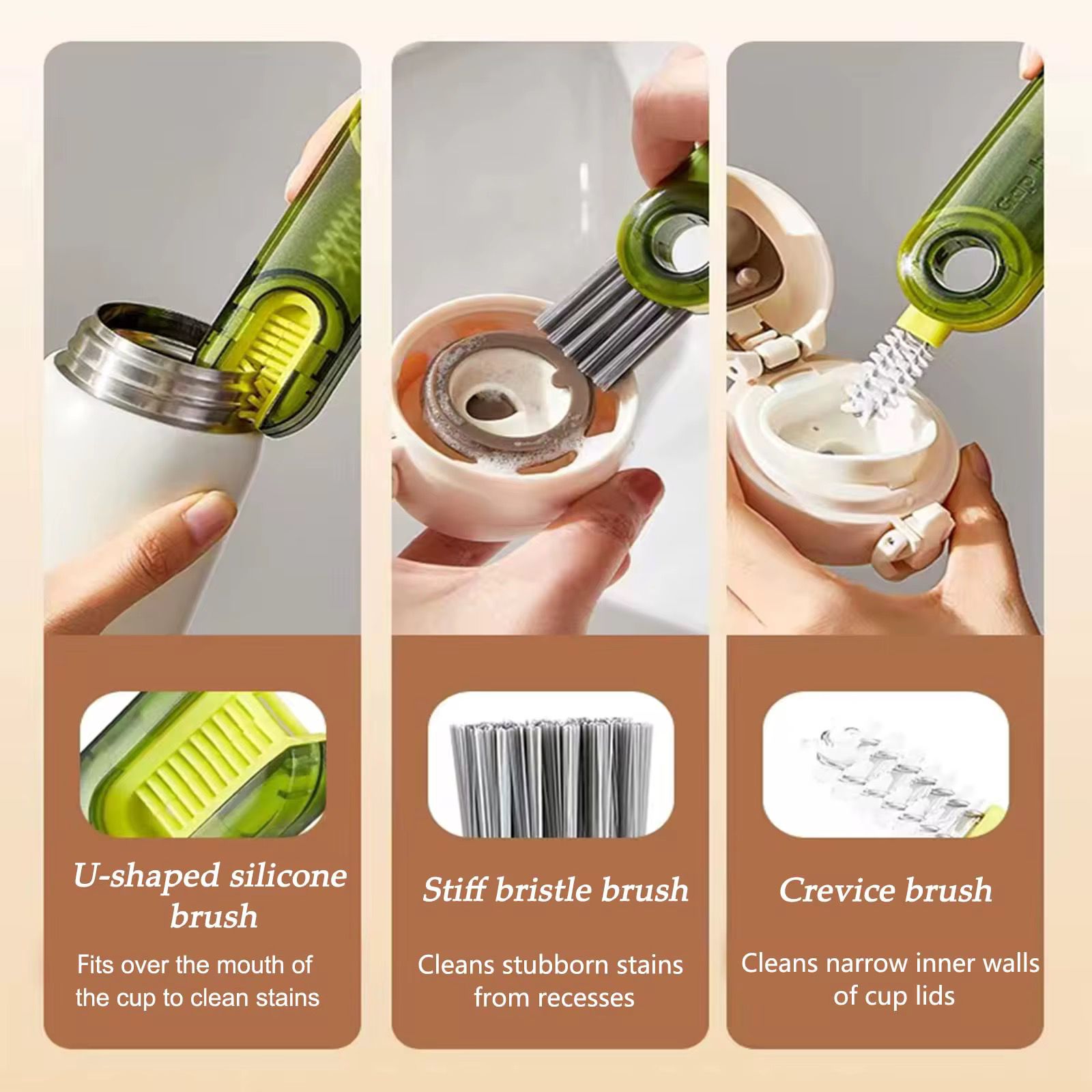 3-in-1 Multipurpose Detail Cleaning Brush