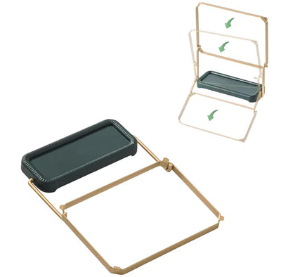 Space-Saving Foldable Sink Strainer and Mesh Filter Bag System