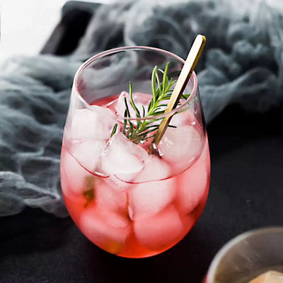 Set of 6 Piece 350ml Ribbed Glass Tumbler