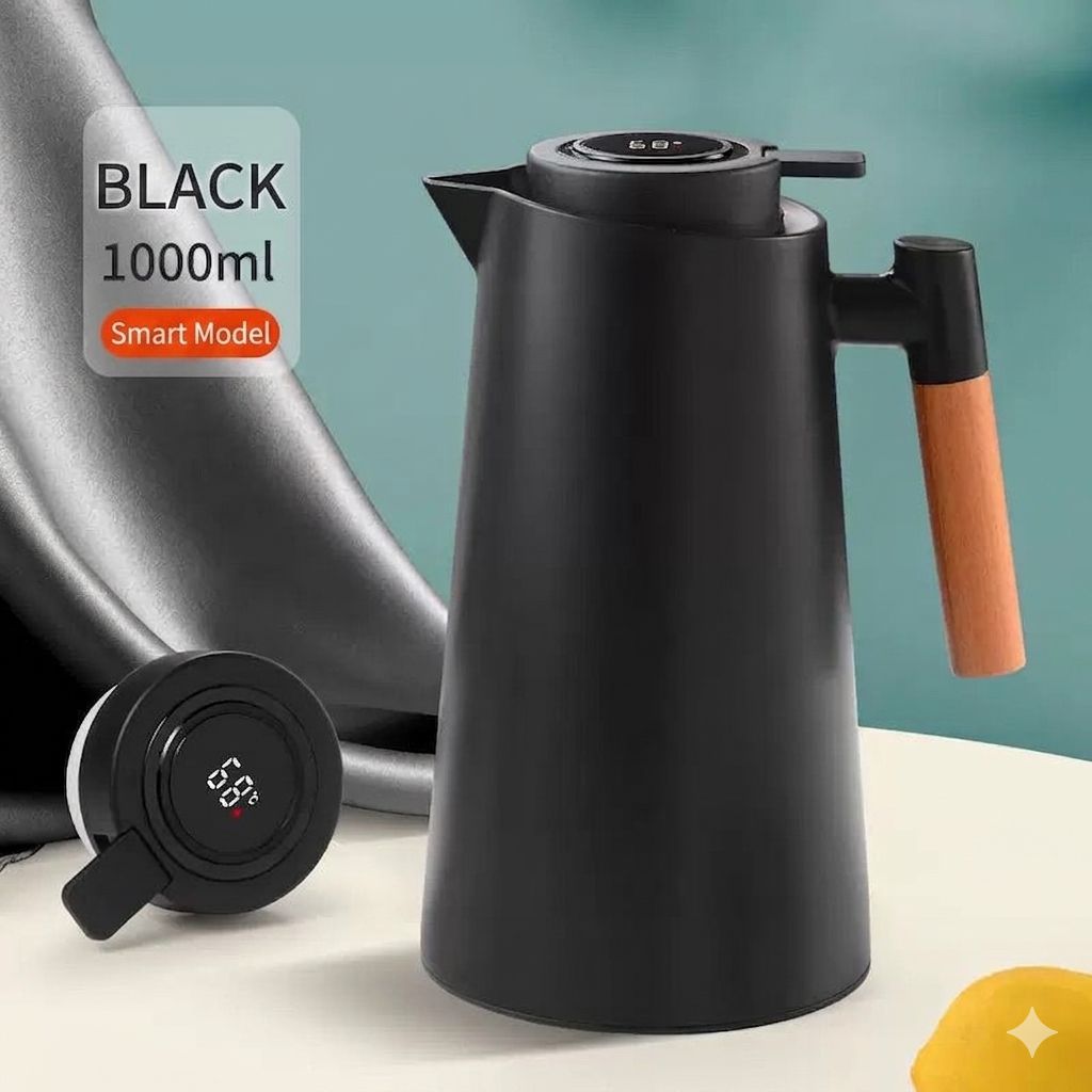 1000ml Smart Thermal Carafe with Real-Time LED Temperature Display