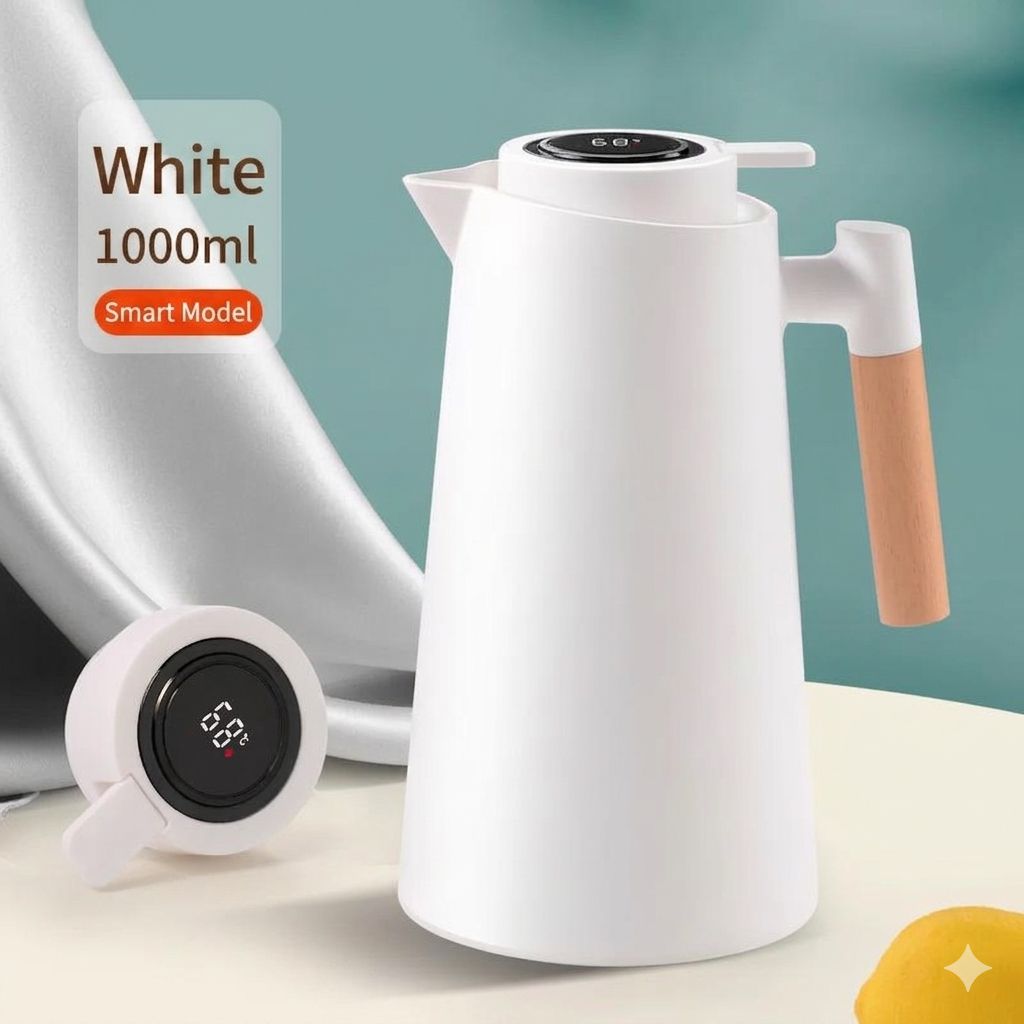 1000ml Smart Thermal Carafe with Real-Time LED Temperature Display