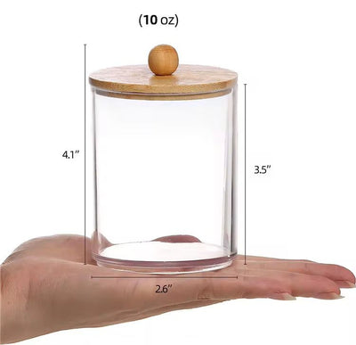 Clear Acrylic Jar with Natural Bamboo Lid-1 Piece