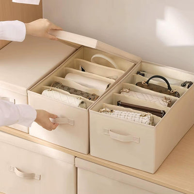 Foldable Fabric Clothes Organizer Box with Removable Lid