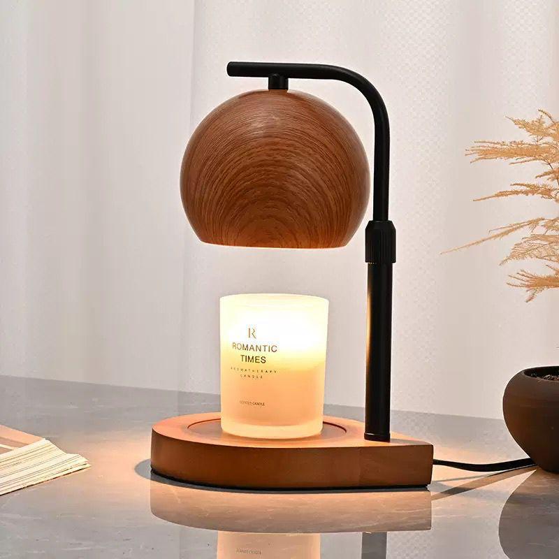 Modern Wooden Candle Warmer Lamp