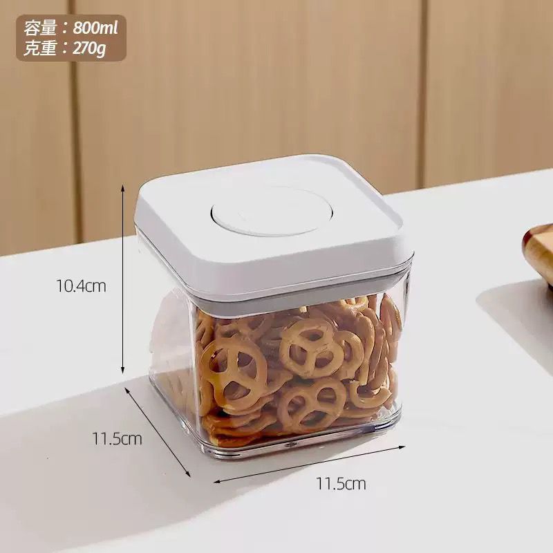 Airtight Kitchen Storage Containers Set – Clear Food Storage Jars with Easy Lock Lid