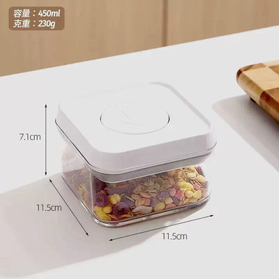 Airtight Kitchen Storage Containers Set – Clear Food Storage Jars with Easy Lock Lid