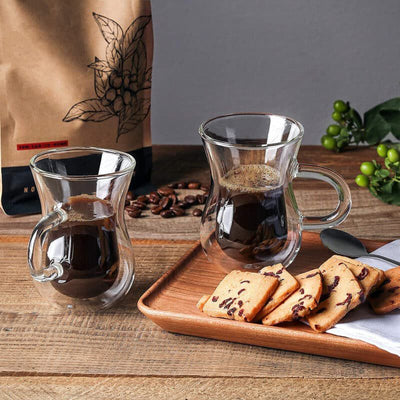 80ML Double-Wall Insulated Espresso & Turkish Tea Glass Mug-1 Piece