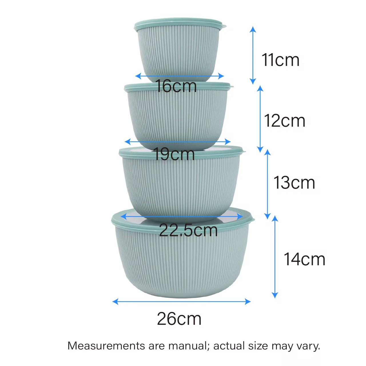 4-Piece Nested Culinary Prep & Storage Bowl Set