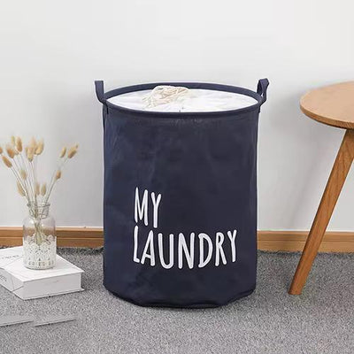 Collapsible Fabric Laundry Hamper with Drawstring Closure – Large 40x50cm