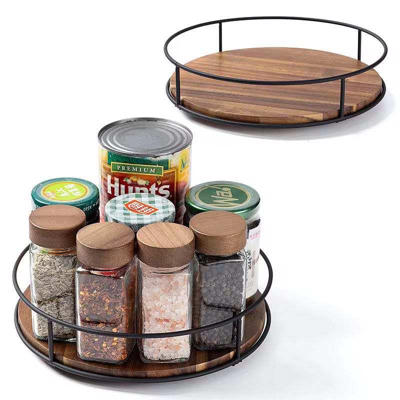 360° Rotating Spice Rack Organizer for Kitchen Pantry, Cabinet, and Dining Table Storage