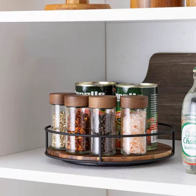 360° Rotating Spice Rack Organizer for Kitchen Pantry, Cabinet, and Dining Table Storage