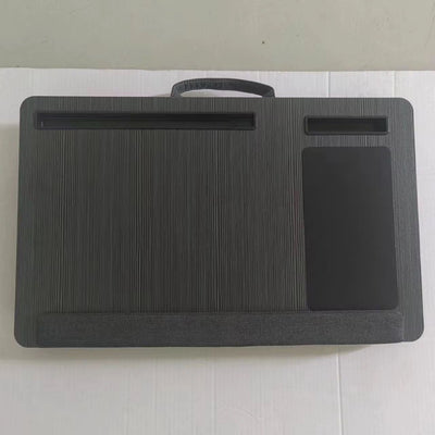 Laptop Lap Desk with Cushion – 21.6-Inch Bed Tray Table with Built-In Mouse Pad, Tablet & Phone Slots