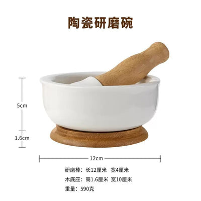 Bamboo Mortar and Pestle Set